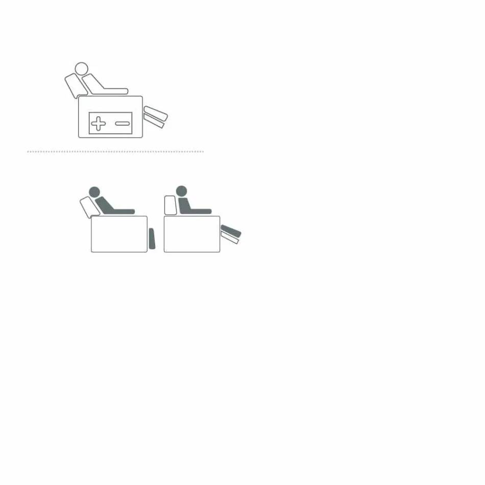 Moderne design 2-motorige draaifauteuil gemaakt in Cassia, Italië Viadurini