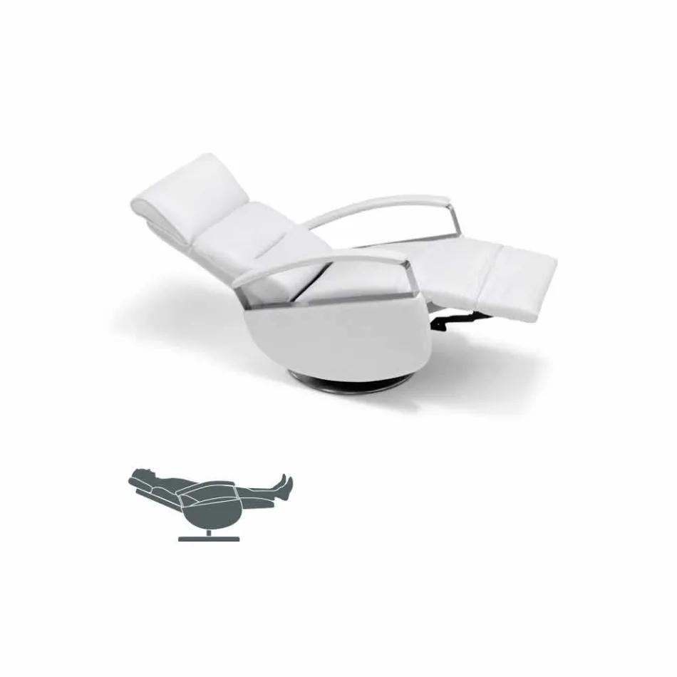 Moderne design 2-motorige draaifauteuil gemaakt in Cassia, Italië Viadurini