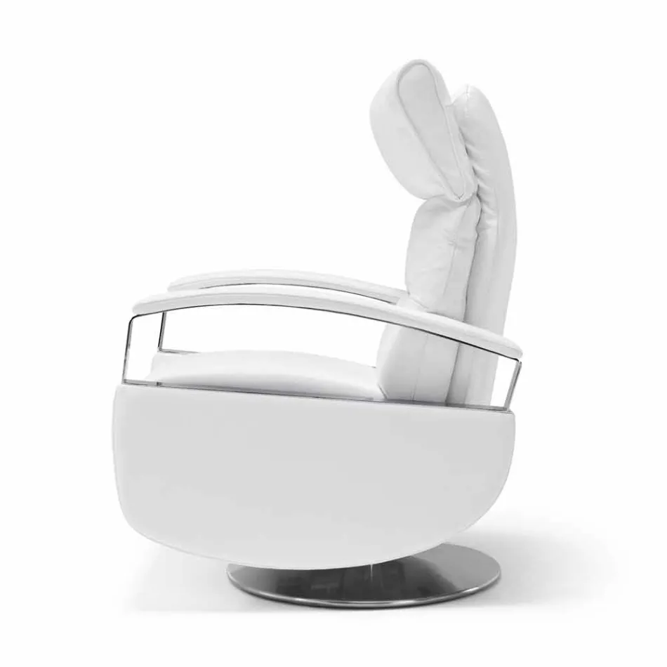 Moderne design 2-motorige draaifauteuil gemaakt in Cassia, Italië Viadurini