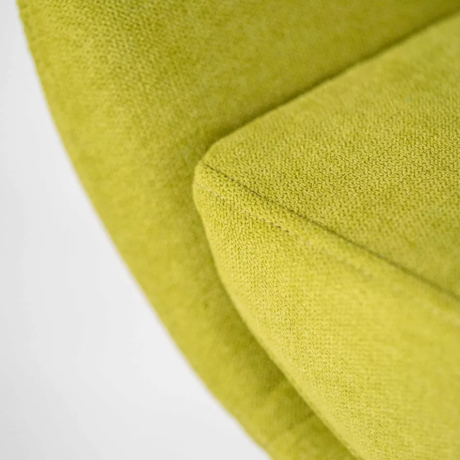 Draaifauteuil met metalen onderstel en stoffen zitting - Sereno Viadurini