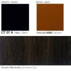 Draaibare lederen fauteuil met houten onderstel Made in Italy - Butterfly Viadurini