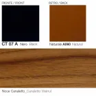 Draaibare lederen fauteuil met houten onderstel Made in Italy - Butterfly Viadurini