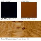 Draaibare lederen fauteuil met houten onderstel Made in Italy - Butterfly Viadurini