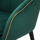 Gestoffeerde fauteuil in hout en stof met modern design - Maddy Viadurini