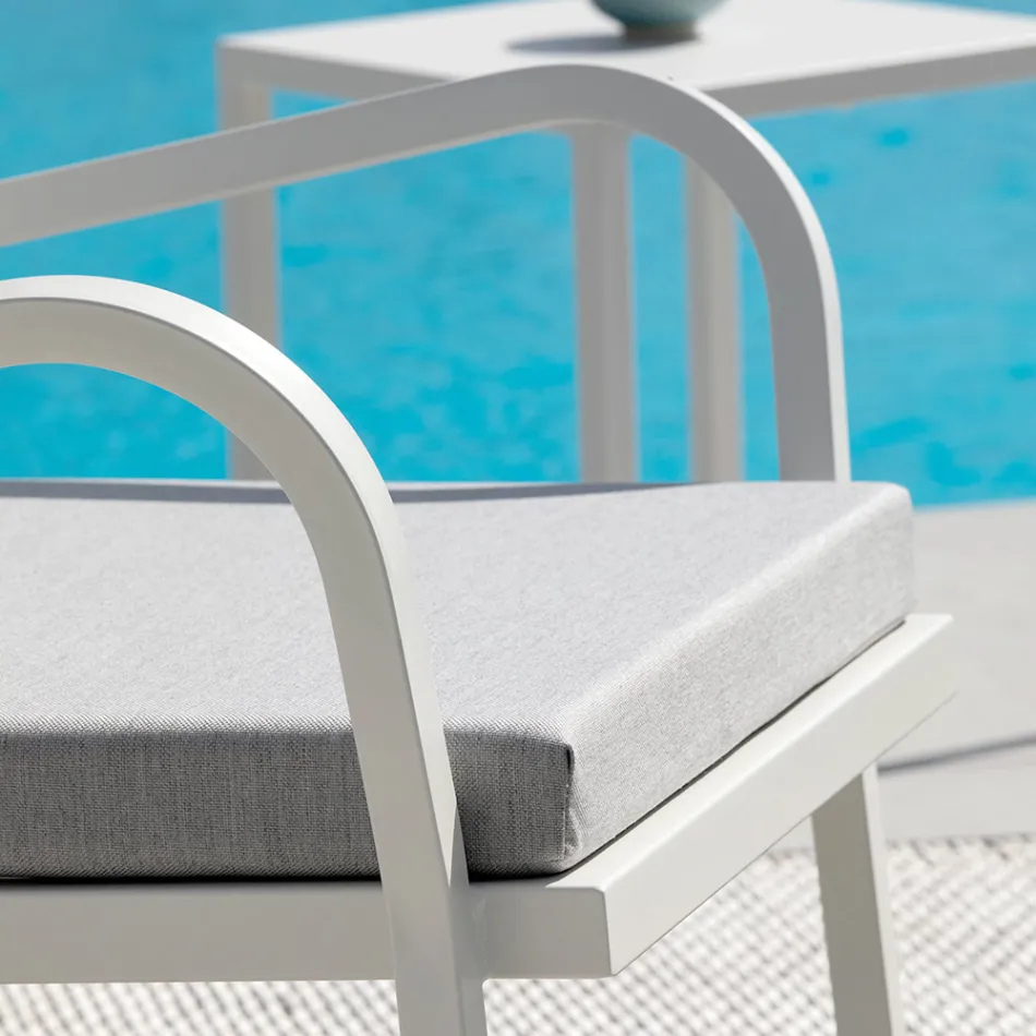 Stapelbare tuinfauteuil van staal Made in Italy 2 stuks - Aberdeen Viadurini