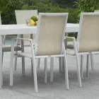 Stapelbare tuinstoel in textilene en aluminium - Foglio Viadurini