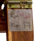 Fauteuil in acaciahout en katoen/polyester mix - Bottega Viadurini