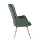 Design fauteuil in beukenhout en groen of grijs fluweel - Gilly Viadurini
