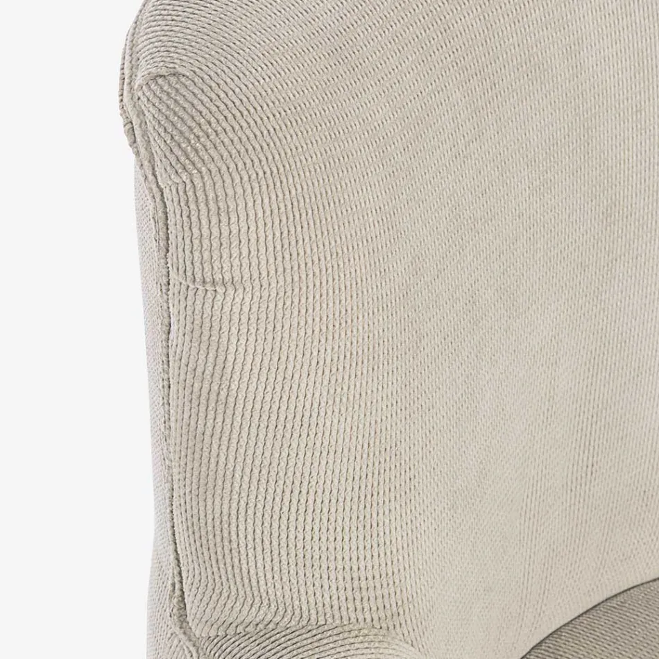 Dennenhouten fauteuil en zitting met fluweeleffect Coste 4 afwerkingen - Molly Viadurini