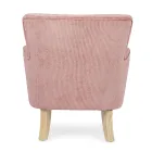 Dennenhouten fauteuil en zitting met fluweeleffect Coste 4 afwerkingen - Molly Viadurini