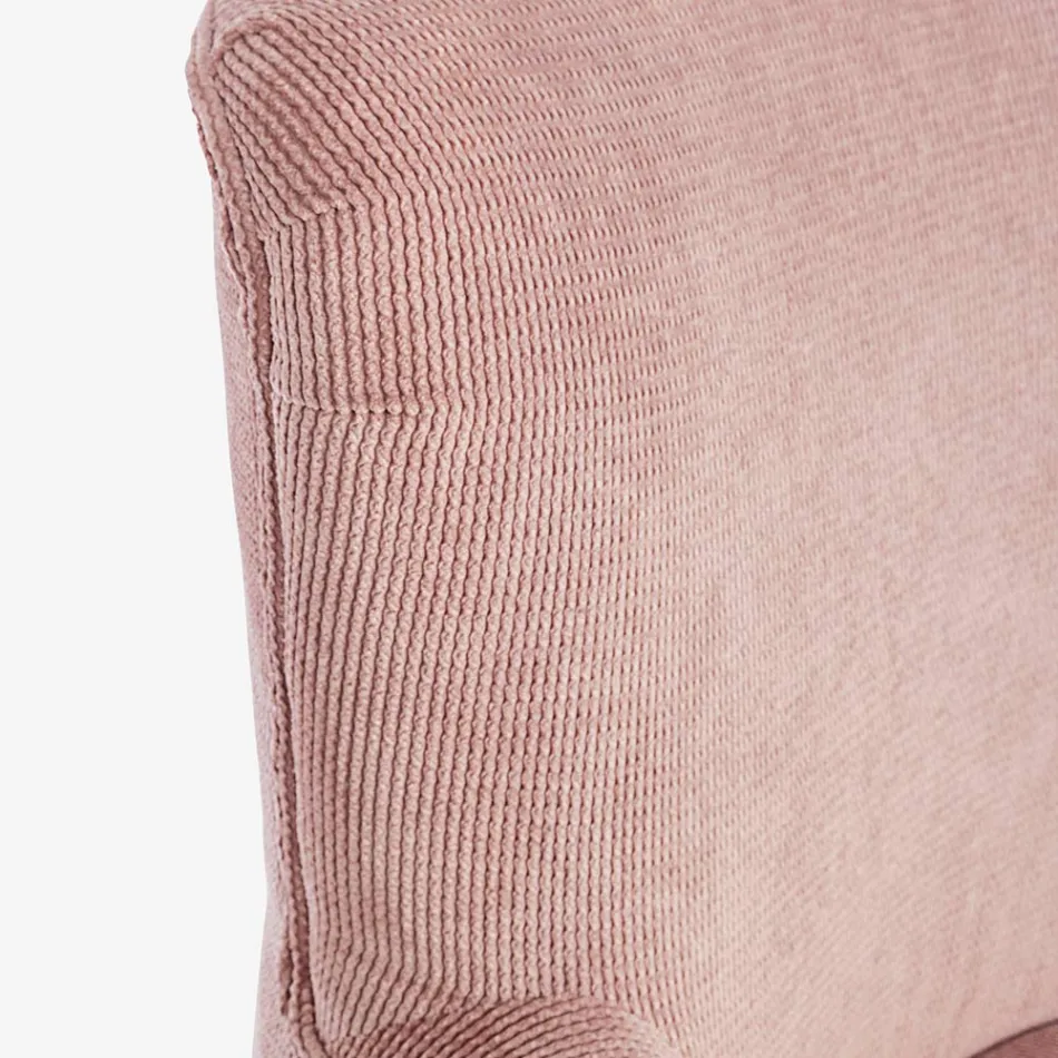 Dennenhouten fauteuil en zitting met fluweeleffect Coste 4 afwerkingen - Molly Viadurini