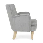 Dennenhouten fauteuil en zitting met fluweeleffect Coste 4 afwerkingen - Molly Viadurini
