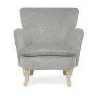 Dennenhouten fauteuil en zitting met fluweeleffect Coste 4 afwerkingen - Molly Viadurini