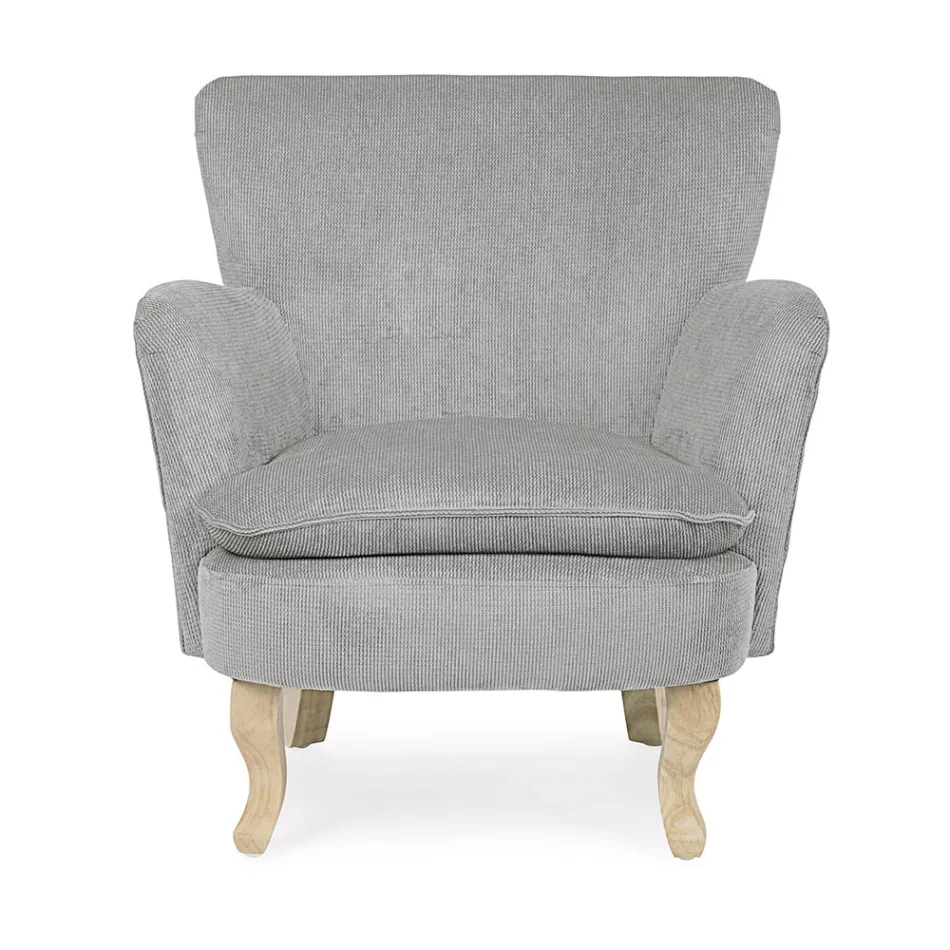 Dennenhouten fauteuil en zitting met fluweeleffect Coste 4 afwerkingen - Molly Viadurini