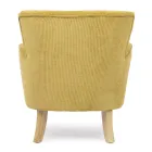 Dennenhouten fauteuil en zitting met fluweeleffect Coste 4 afwerkingen - Molly Viadurini