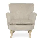 Dennenhouten fauteuil en zitting met fluweeleffect Coste 4 afwerkingen - Molly Viadurini