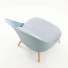 Fauteuil in hout, stof en modern polypropyleen gemaakt in Italië Perugia Viadurini