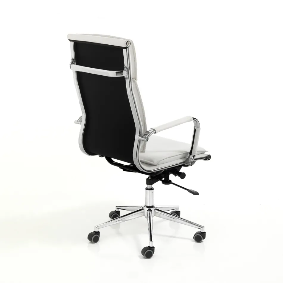 Fauteuil van synthetisch leer in 3 verschillende afwerkingen - Neon Viadurini