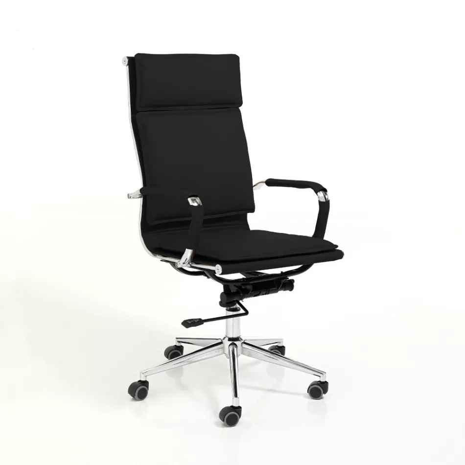 Fauteuil van synthetisch leer in 3 verschillende afwerkingen - Neon Viadurini