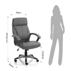 Fauteuil van synthetisch leer met verouderd effect - Rhodium Viadurini