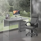 Fauteuil van synthetisch leer met verouderd effect - Rhodium Viadurini