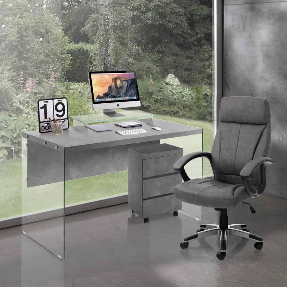 Fauteuil van synthetisch leer met verouderd effect - Rhodium Viadurini