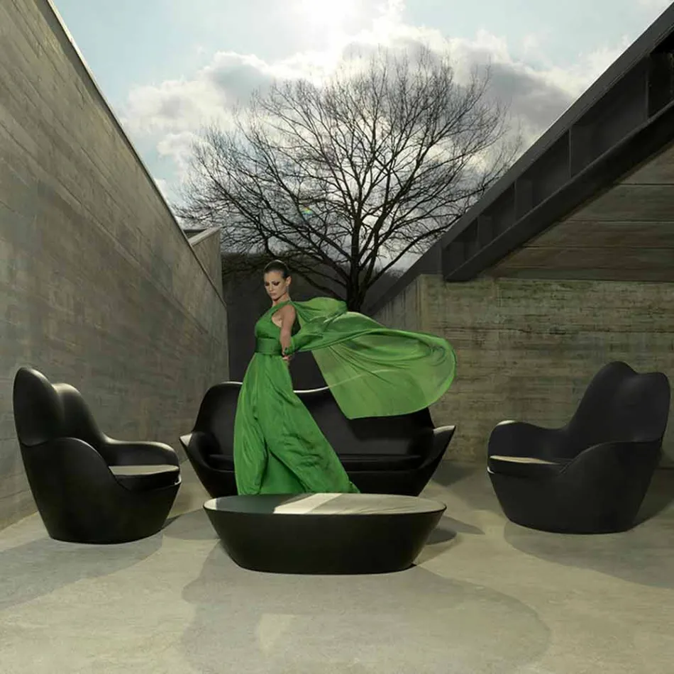 Polyethyleen fauteuil voor buiten Sabinas by Vondom, modern design Viadurini