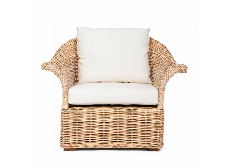 Homemotion - Fermin Luxury Design rotan fauteuil voor binnen en buiten Viadurini