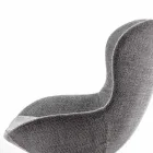 Stoffen fauteuil met draaivoet van edelmetaal Made in Italy - papaja Viadurini