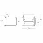 Lounge stoel met waterdichte kussens, voor buiten - Mara Slide Viadurini