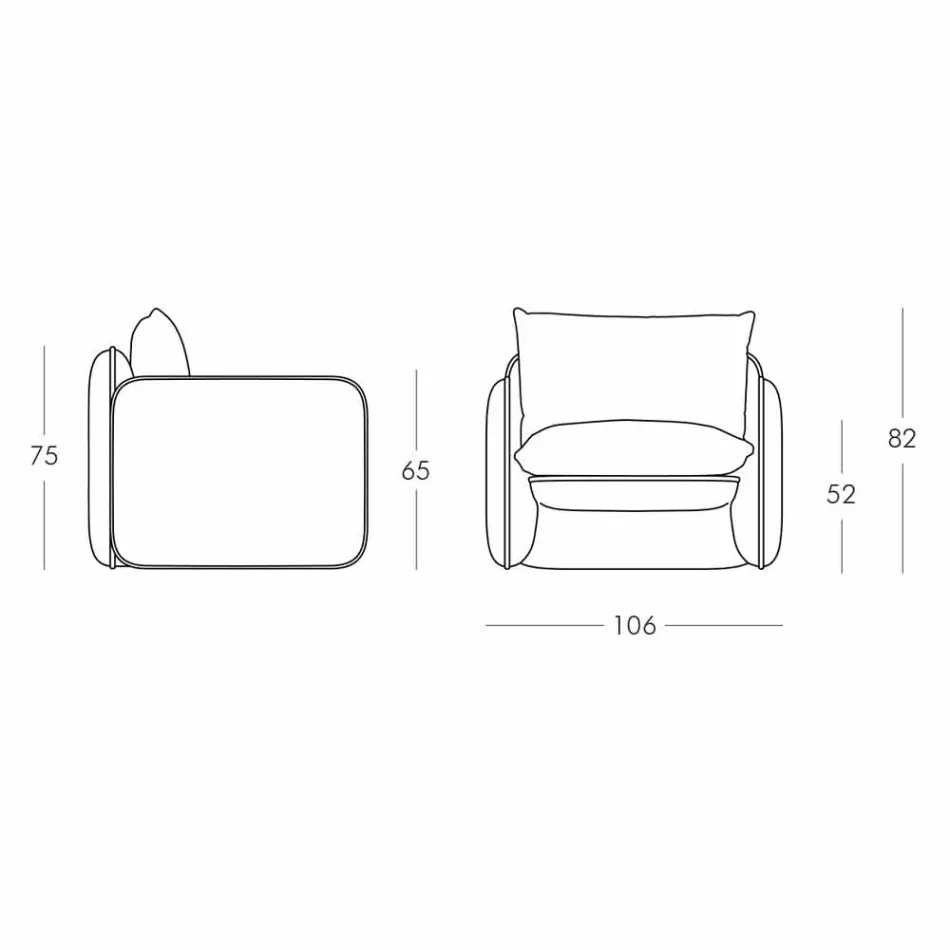 Lounge stoel met waterdichte kussens, voor buiten - Mara Slide Viadurini