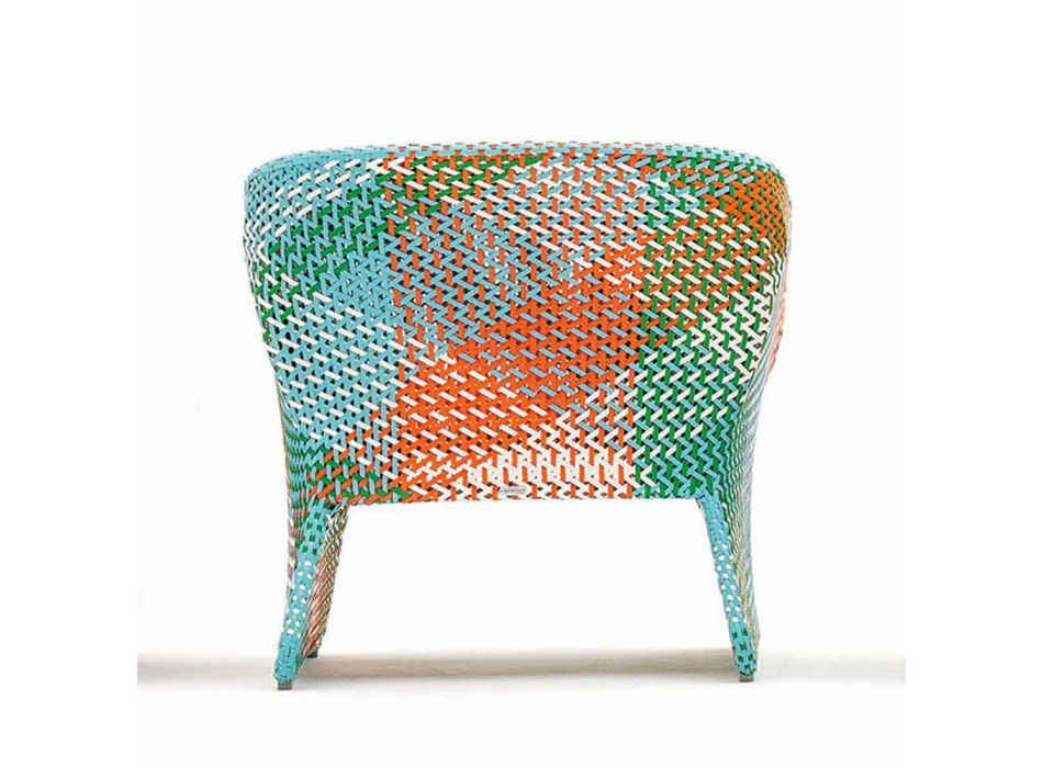 Beklede lounge fauteuil voor buiten, in synthetische vezels - Maat van Varaschin Viadurini