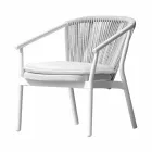 Garden Lounge fauteuil gestoffeerde stof en aluminium - Smart van Varaschin Viadurini