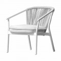 Garden Lounge fauteuil gestoffeerde stof en aluminium - Smart van Varaschin