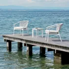 Garden Lounge fauteuil gestoffeerde stof en aluminium - Smart van Varaschin Viadurini