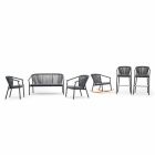 Garden Lounge fauteuil gestoffeerde stof en aluminium - Smart van Varaschin Viadurini