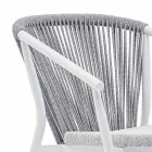 Garden Lounge fauteuil gestoffeerde stof en aluminium - Smart van Varaschin Viadurini