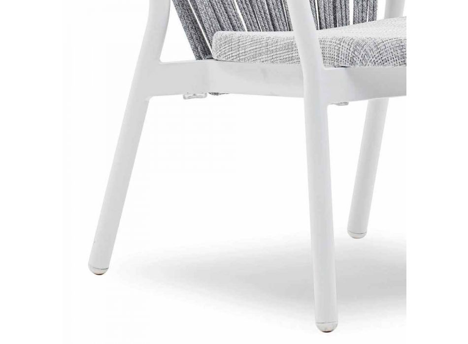 Garden Lounge fauteuil gestoffeerde stof en aluminium - Smart van Varaschin Viadurini
