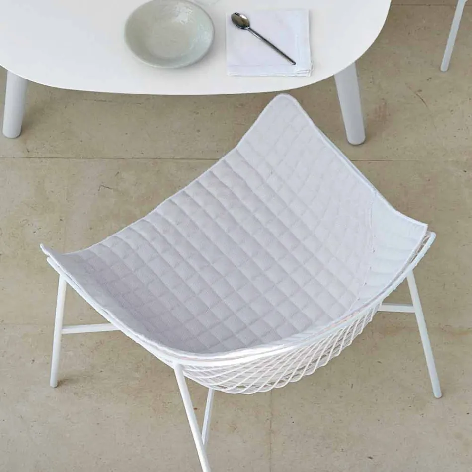 Varaschin Summer Modern Garden Lounge Chair in staal Viadurini