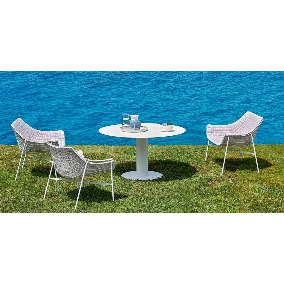 Varaschin Summer Modern Garden Lounge Chair in staal Viadurini