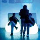Lichtgevende fauteuil voor buiten met LED-licht in polyethyleen Made in Italy - Ervin Viadurini
