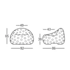 Lichtgevende buitenfauteuil in wit polyethyleen Made in Italy - Asso Viadurini