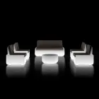 Heldere buitenfauteuil van polyethyleen met kussen Made in Italy - Belida Viadurini