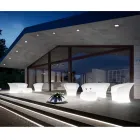Buitenverlichte fauteuil van polyethyleen met LED-licht Made in Italy - Conda Viadurini