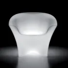 Buitenverlichte fauteuil van polyethyleen met LED-licht Made in Italy - Conda Viadurini