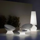 Lichtgevende buitenfauteuil in polyethyleen met LED-licht Made in Italy - Desmond Viadurini