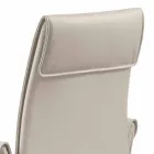 Fauteuil gemaakt in Italië bedekt met Niles leer, modern design Viadurini