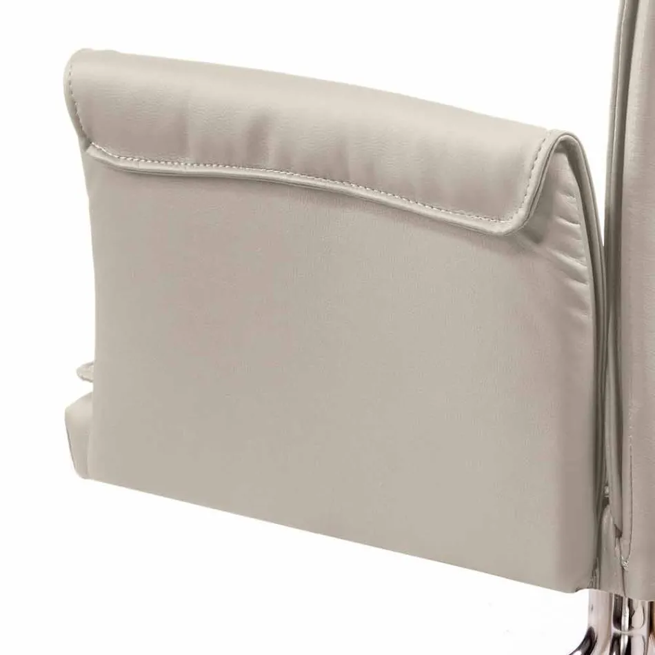 Fauteuil gemaakt in Italië bedekt met Niles leer, modern design Viadurini