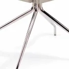 Fauteuil gemaakt in Italië bedekt met Niles leer, modern design Viadurini