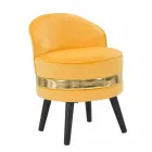 Mini gekleurde fauteuil met modern design in hout en stof - Koah Viadurini